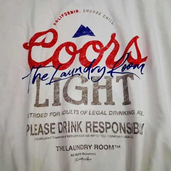 The Laundry Room Coors Light Sweatshirt XS Collab Super Bright Brand new - Picture 3 of 10